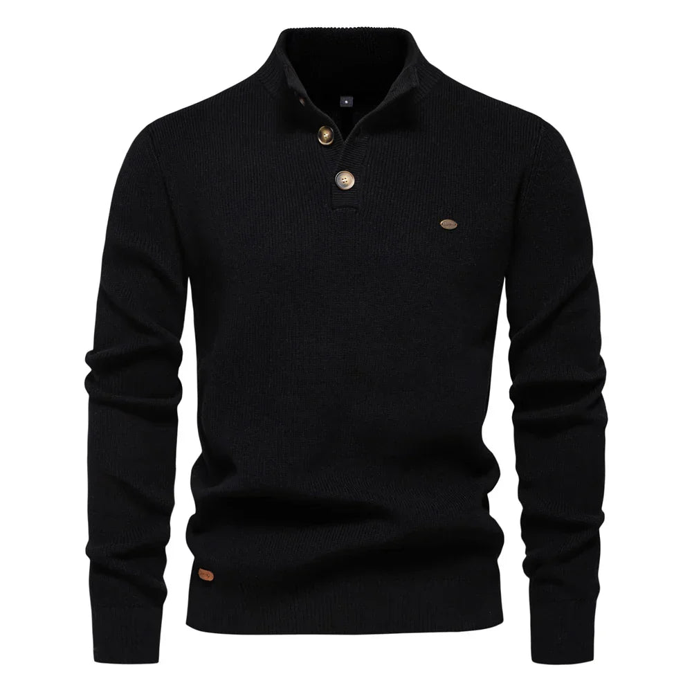 Men's Button-Design Sweater