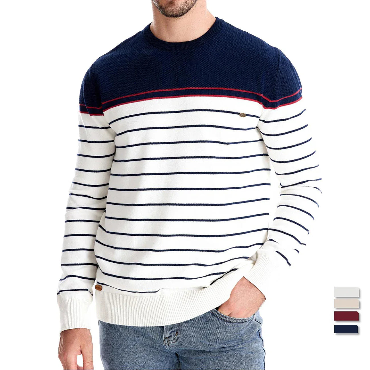 Striped Knit Men’s Sweater