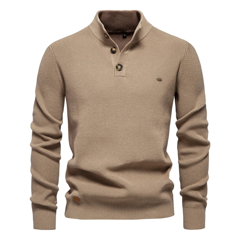 Men's Button-Design Sweater