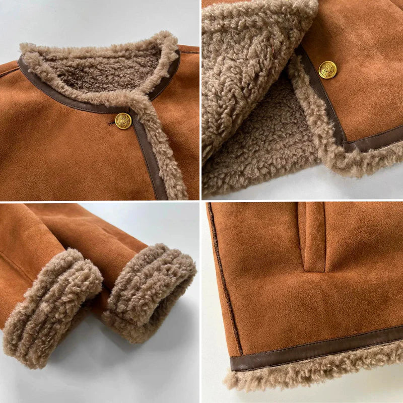 Roweena - Shearling Button Jacket