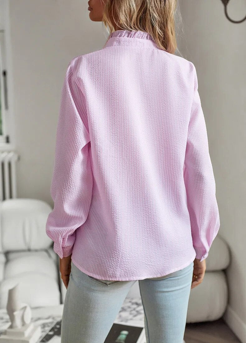 Orla - Ruffle Long Sleeve Shirt