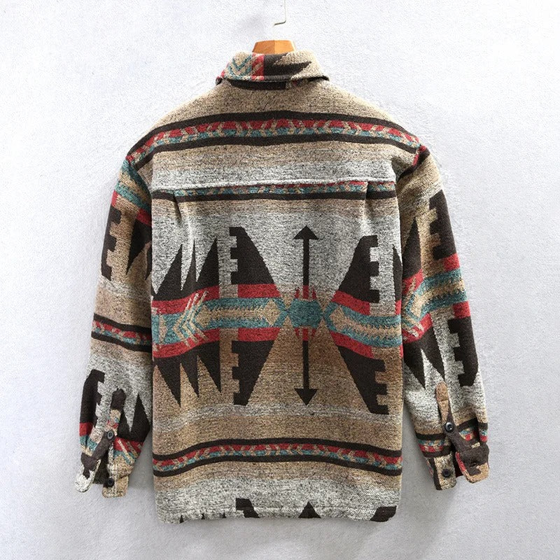 Angus™ | Stylish Tribal Print Button-Down Shirt
