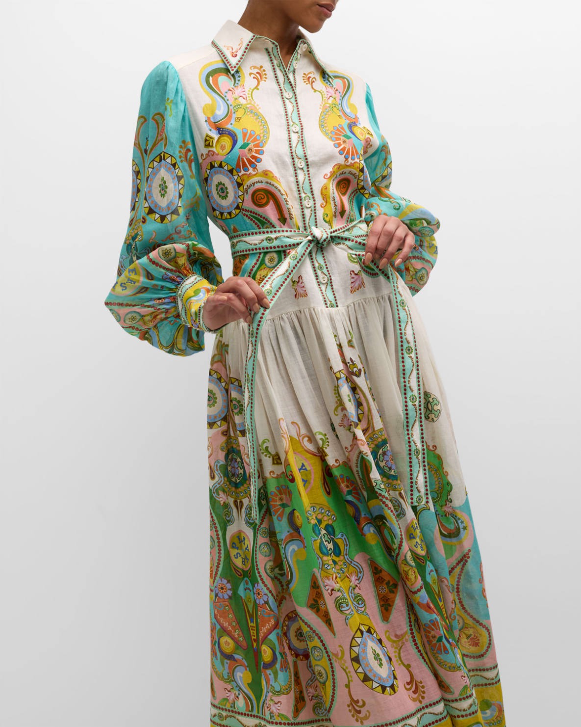 Kayla™ - Balloon Sleeve Midi Dress