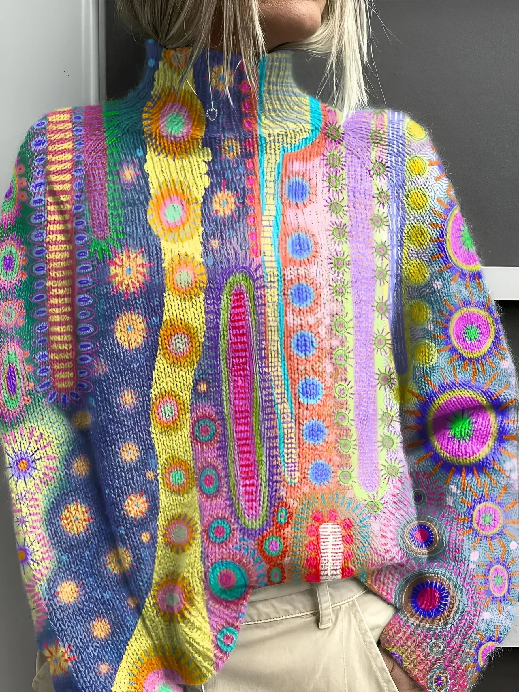 Rosie™ | Colorful Knit Turtleneck