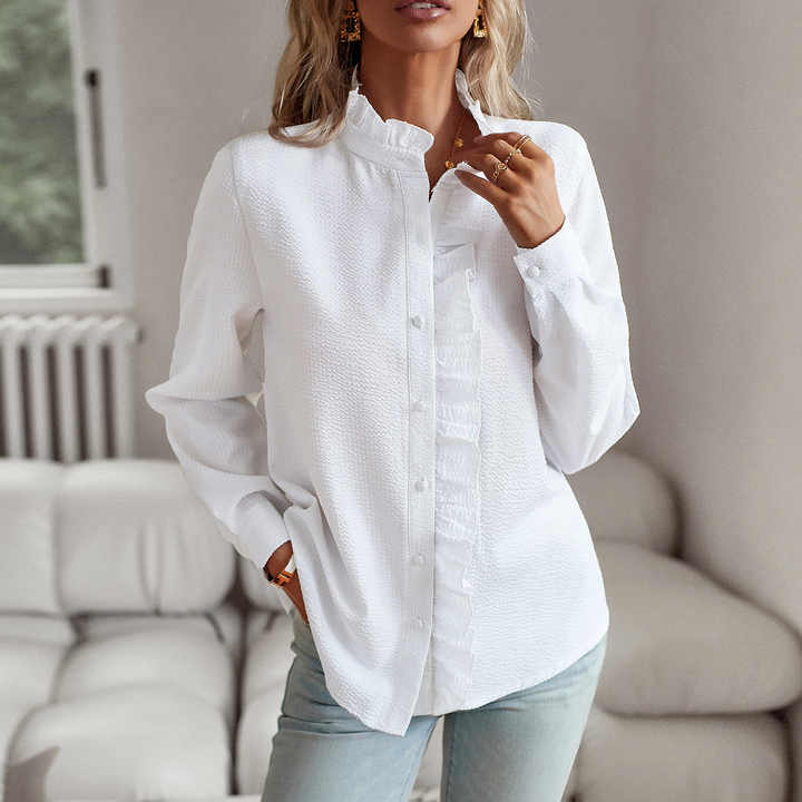 Orla - Ruffle Long Sleeve Shirt